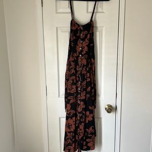 Free People, summer dress with buttons down the middle and a beautiful back.